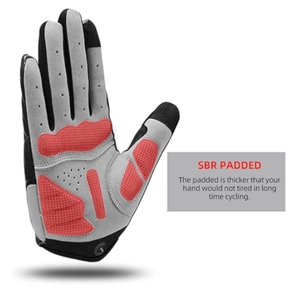 Cycling Gloves Mountain Bike Gloves Bicycle Gloves SBR Pad Anti-slip Gray New - Picture 4 of 7